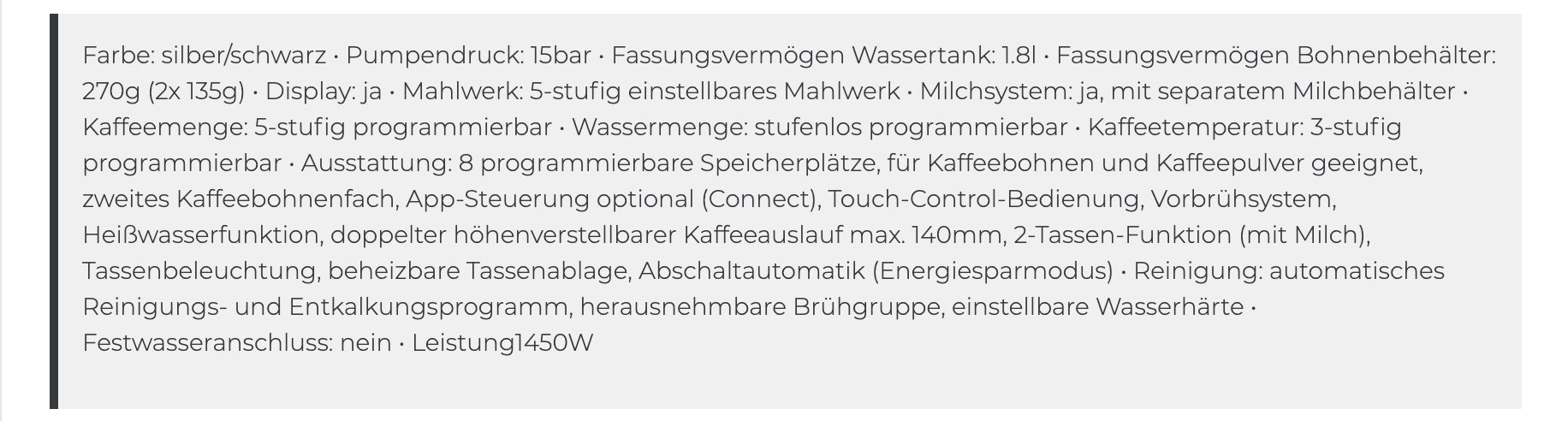 Kaffeevollautomat Test Melitta Barista TS Smart SF