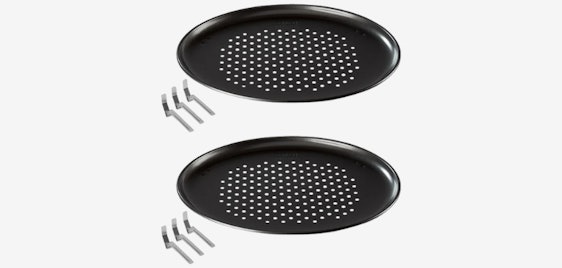Zenker Pizzablech-Set für 12€ - antihaftbeschichtet, stapelbar, ca. Ø 32