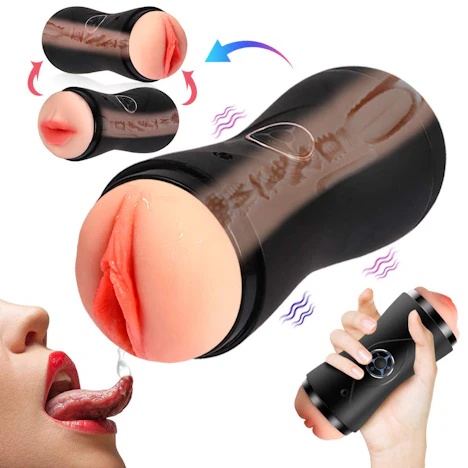 Für Ihn: Masturbator mit Vibration - 2 Motoren, 10 Frequenzen