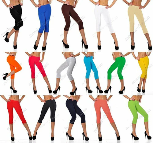 Damen Leggins Leggings Capri 3/4 für 4,99 Euro