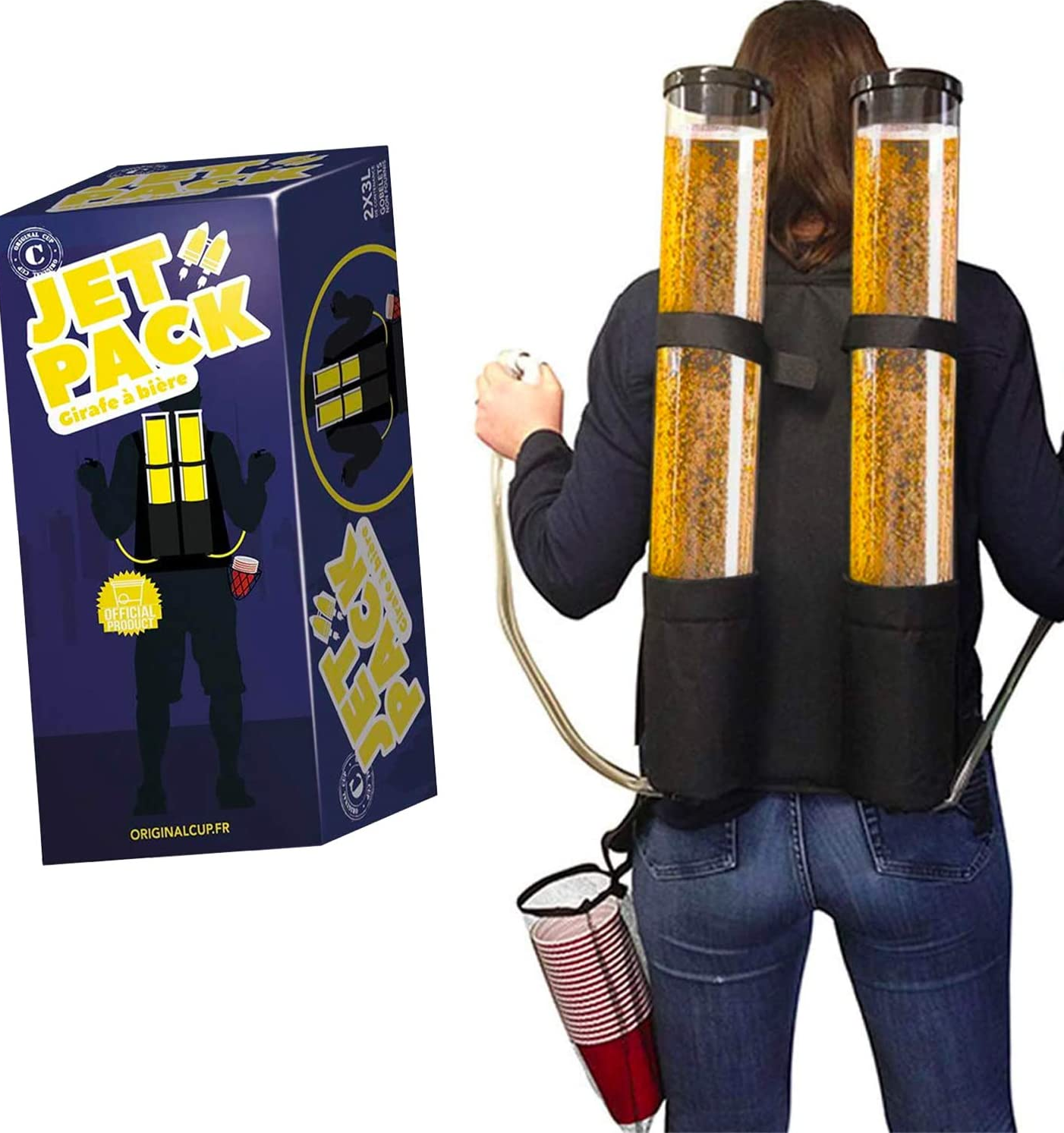 Jet Pack Biergiraffe für 50€ - mit 2x 3l-Tanks und 2 Bierpistolen