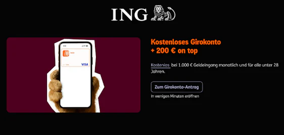 Wieder da: 200€ Prämie! 🤑 Kostenloses ING Girokonto + 3,20% p.a. auf Tagesgeld