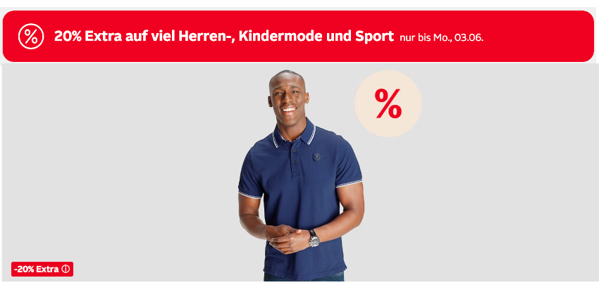 Otto: 20% Rabatt auf auf ausgewählte Herren-, Kindermode &amp; Sport uvm. 