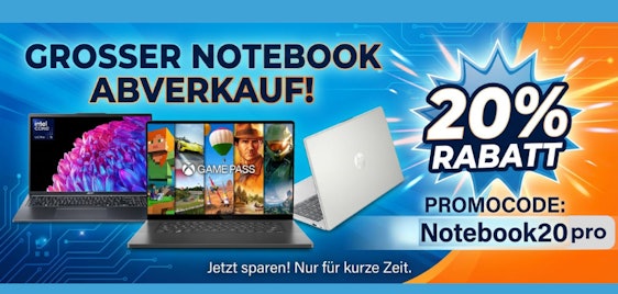 20% DealClub Gutschein auf bereits super-günstige Notebooks