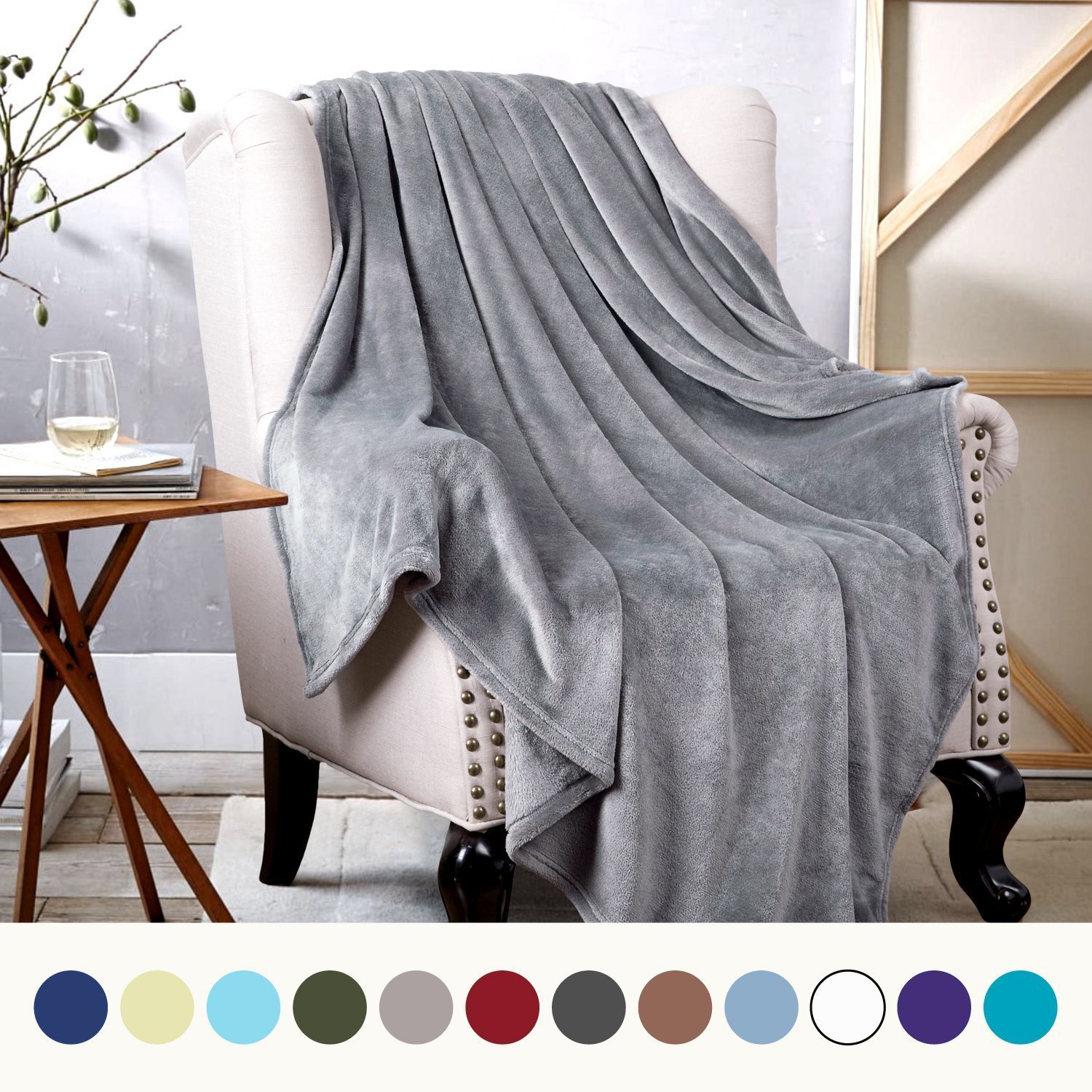 Kuscheldecke hochwertige flauschige Decke Grau für 6,99 Eur