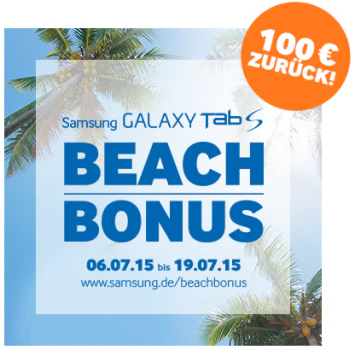 Samsung Cashback: 100€ Geld-zurück-Aktion beim Kauf des Samsung Galaxy Tab S 10.5 - ab dem 6. Juli *UPDATE*