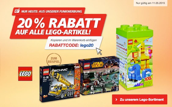 Lego Gutschein real