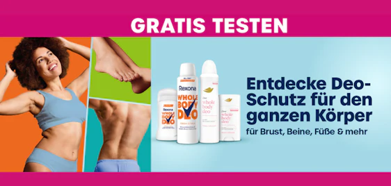 Gratis-Testen! 🧼 Dove oder Rexona Whole Body Deo jetzt GRATIS