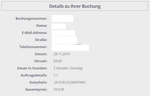 20€ Rabatt für Reinigungsservice BOOK A TIGER – 2 Stunden für 10€ *UPDATE*