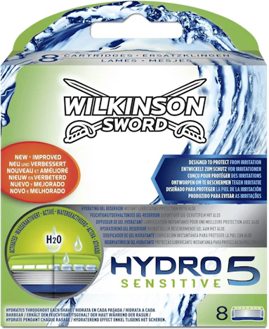 Wilkinson Sword Hydro 5 Sensitive Rasierklingen (8 Stk.) mit 44% Ersparnis