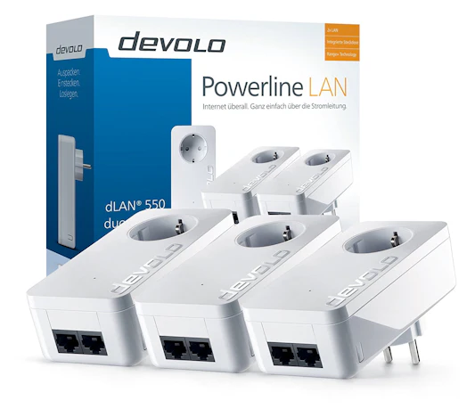 devolo dLAN 550 duo+ Network Kit Powerlan Adapter für 62,32 EUR inkl. Versand