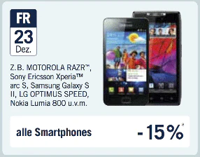 15% auf Smartphones in ThePhoneHouse Filialen - Samsung Galaxy Nexus für 450€?