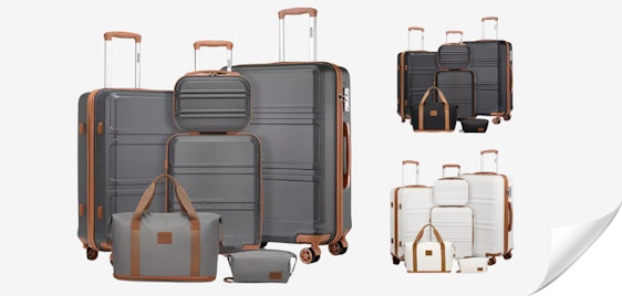 Vorbereitet in den Urlaub! 4 Reisekoffer + 2 Reisetaschen für 104€ - 6-teiliges Set mit Farbwahl