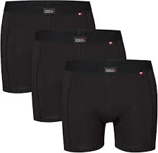 DANISH ENDURANCE Herren Boxershorts, Retroshorts aus weicher Baumwolle, Schwarz, Grau, Blau, 3 Pack