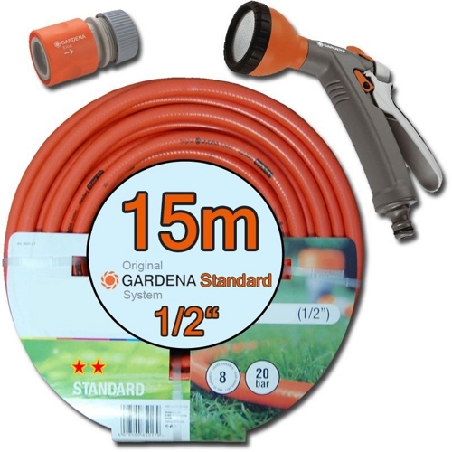 GARDENA 15M 1/2" GARTENSCHLAUCH + IMPULS-BRAUSE + WASSERSTOP-ANSCHLUSS für 19,99 EUR inkl. Versand