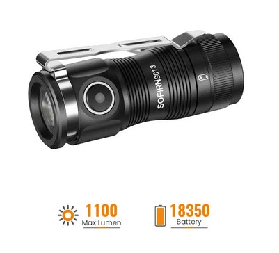 Sofirn SC13 Nichia 519A 1100 Lumen Mini-Taschenlampe mit code "SN10PL" preis is 8.46€ + 3,5€ Versand