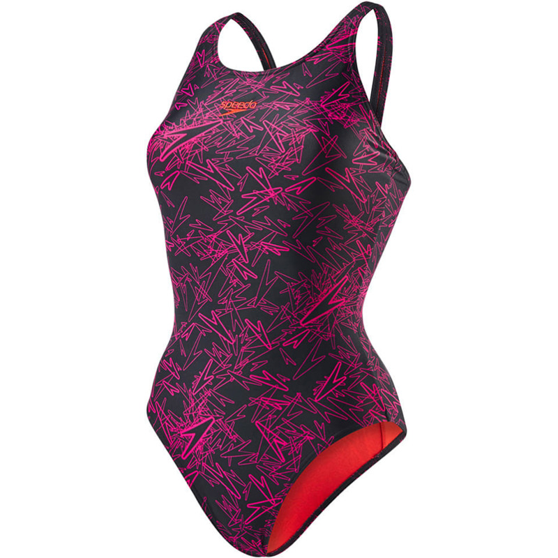 Speedo Boom Muscleback Swimsuit with Allover Print (810818B388) black/pink: Spart 11,17€