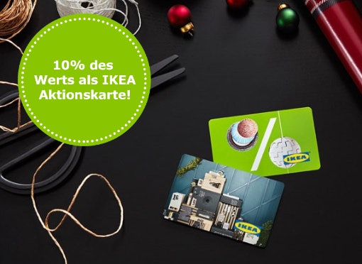 IKEA Geschenkkarte kaufen und 10% als Aktionskarte kostenlos dazu erhalten