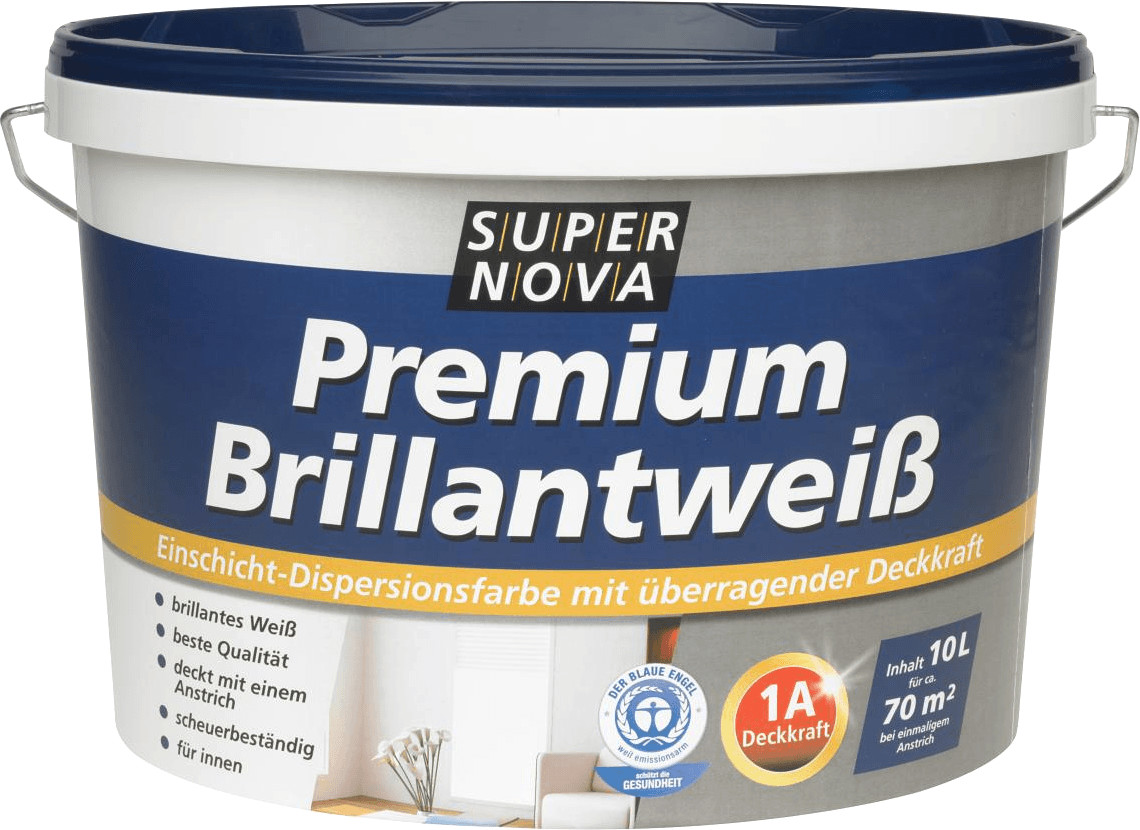 Supernova Farben Premium Brillantweiß 2,5 l 16% reduziert