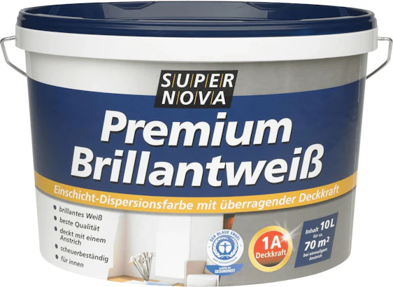 Supernova Farben Premium Brillantweiß 2,5 l 16% reduziert