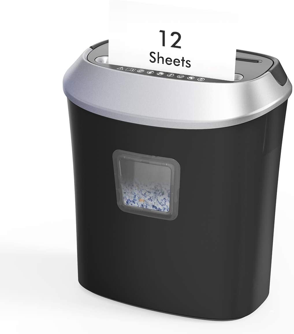 Aktenvernichter dodocool für Papier CD/DVD Kreditkarten bis zu 12 Blatt mit CD-Shredder 