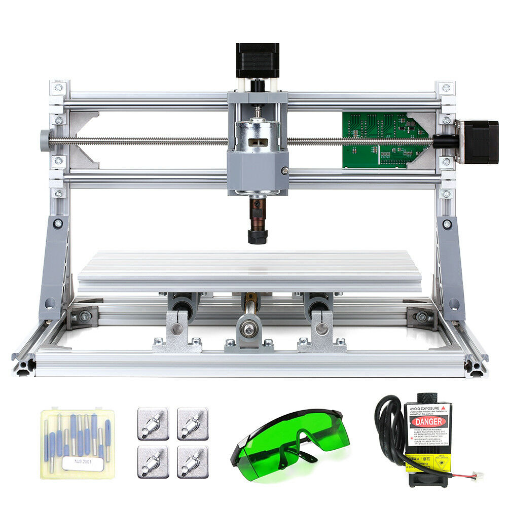 DIY Mini CNC Router Kit 2-in-1 Laser Engraving Machine