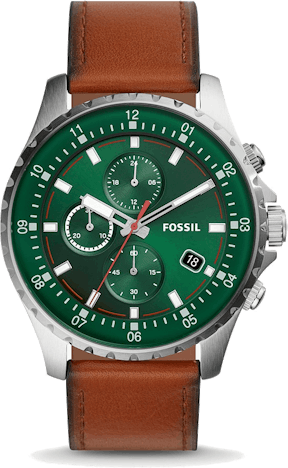 *Vorbei*Fossil Dillinger FS5734 für 64€ – wasserdichter 48 mm Herren-Chronograph mit Lederarmband