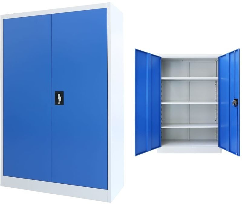 78,25€ auf vidaXL Office Storage 90 x 40 x 140 cm Blue and Grey sparen