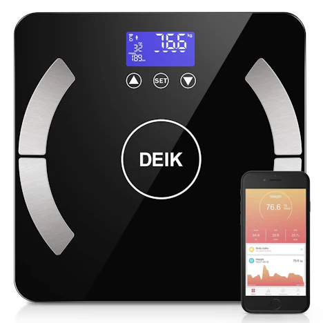 Körperfettwaage Bluetooth Digitale mit APP, eignet für 8 Benutzer