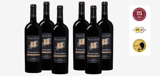 Massimo Firelli Susumaniello für 10€/Flasche 🍷 kraftvoll, holzgereift, dunkle Kirschen