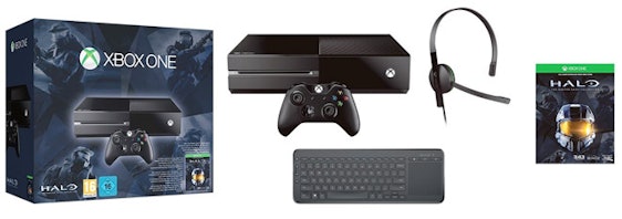 Xbox One-Bundle für 299€ - Konsole mit 500GB, Halo - The Master Chief Collection und Tastatur