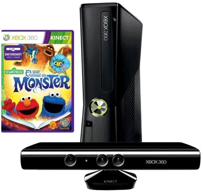 Xbox 360 Slim 4GB + Kinect + Sesamstraße für 203€