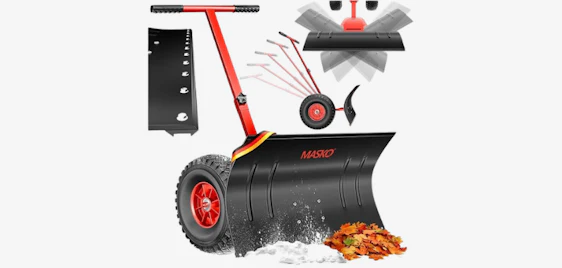 Rückenschonend durch den Winter! ❄️ Masko Schneeschieber auf Rädern nur 67€ 🚜