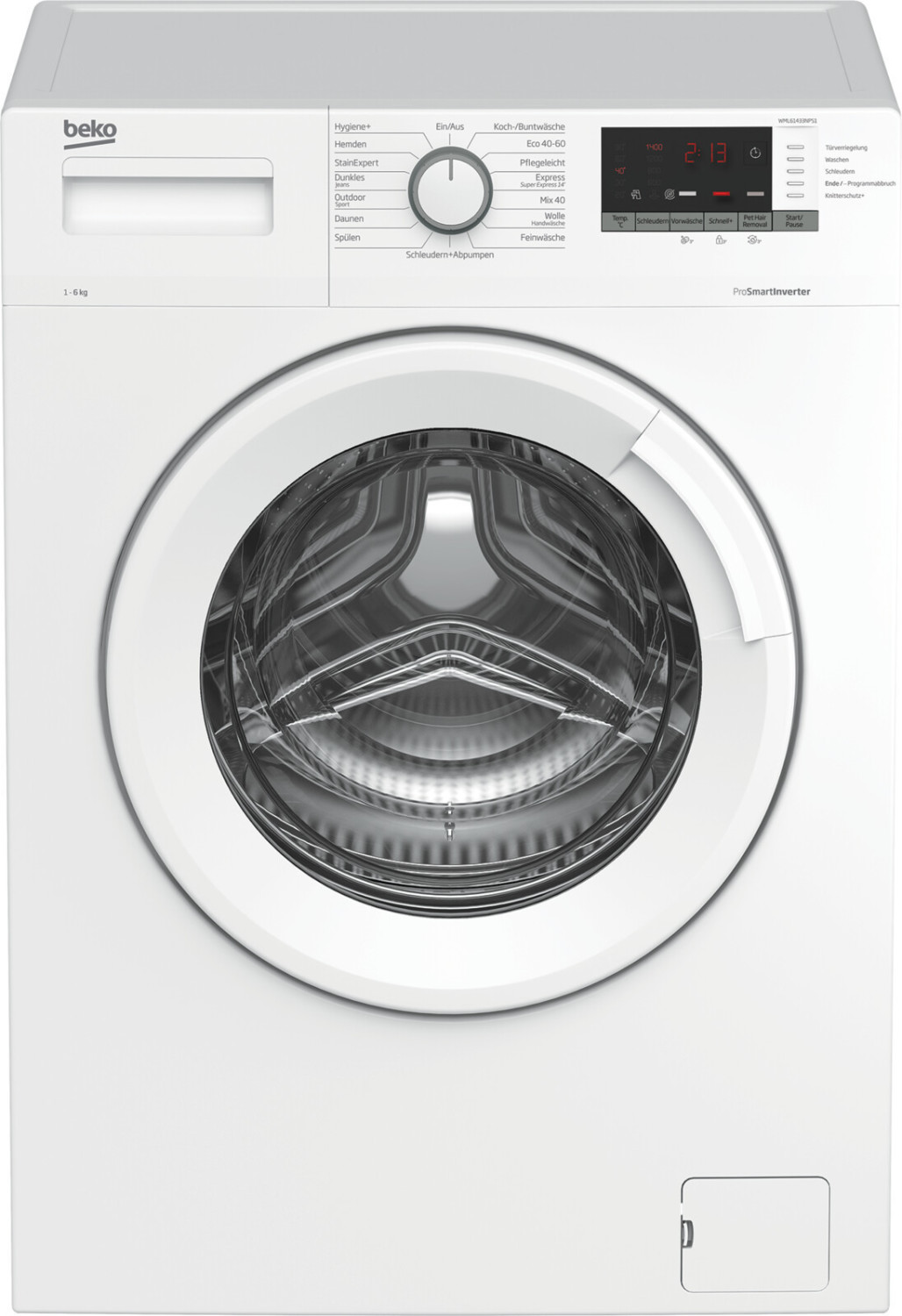Beko WML61433NPS1 für 233€ - Waschmaschine mit 6kg Füllgewicht, 1.400U/min, Energieeffizienz A+++