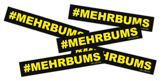 Gratis Fahrradsticker #MEHRBUMS