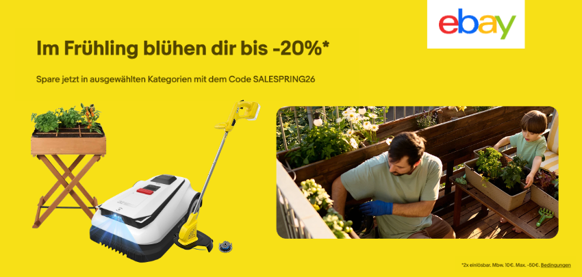 eBay: 20% Rabatt auf Haus, Garten &amp; Werkzeug 🏠🌿 z.B. Kräuter-Hochbeet für 20€