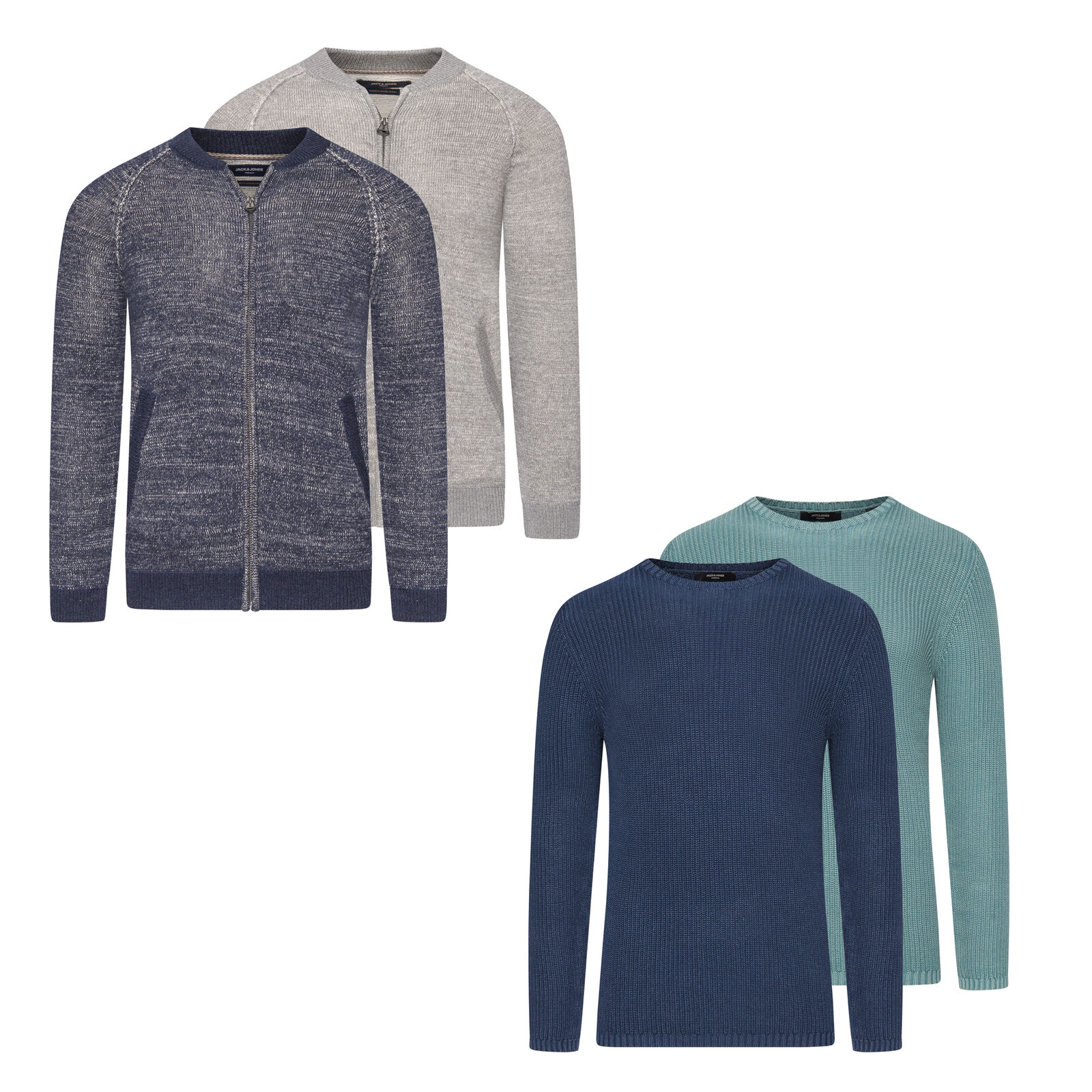 Jack &amp; Jones Herren Zip Jacket Strickpullover Strickjacke