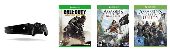 Xbox One Bundle für 386€ - mit Assassin's Creed: Black Flag + Unity + Call of Duty: Advanced Warfare *UPDATE2*