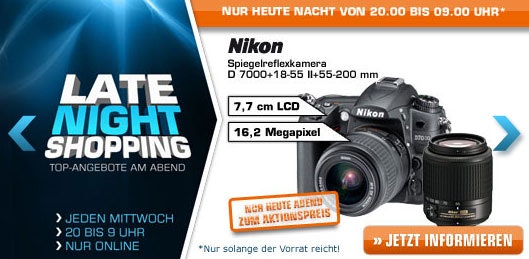 Saturn Late Night Angebote ab 20 Uhr in der Übersicht – Nikon D 7000 mit zwei Objektiven, Apple iMac 21,5 Zoll *UPDATE*