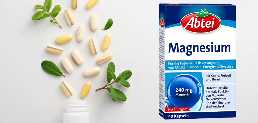 40 Kapseln Abtei Magnesium für 2,39€ - im Spar-Abo