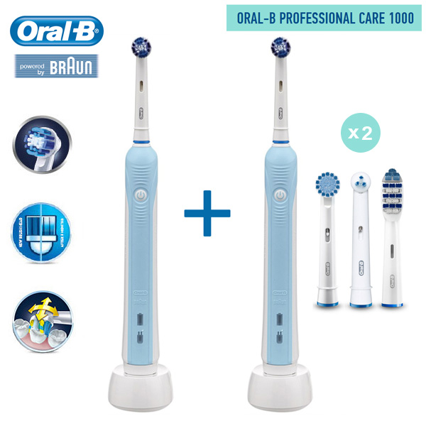 2x Oral-B Professional Care 1000 für 66€ – elektrische Zahnbürsten im Doppelpack