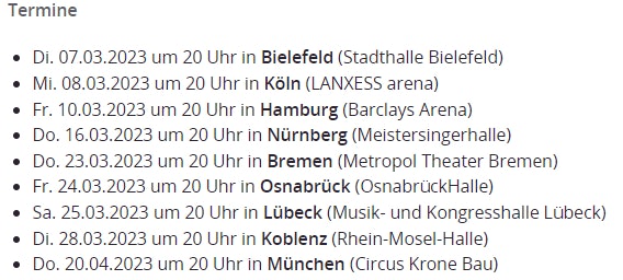 Termine Elvis das Musical