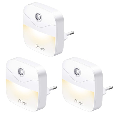 LED-Stecker Nachtlicht mit Dämmerungssensor 2700 K - 3 Stück