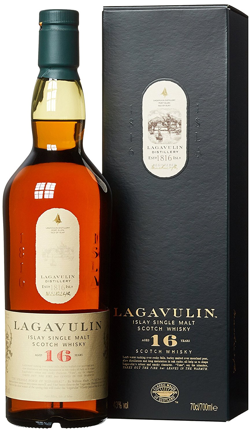 Lagavulin 16 Jahre Islay Single Malt Scotch Whisky (1 x 0.7 l) für 43,99 EUR inkl. Versand