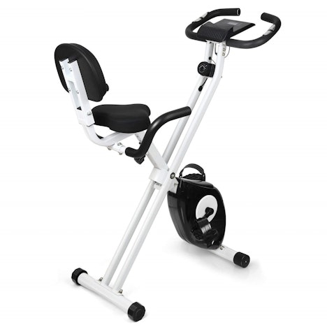 Heimtrainer Fitnessbike faltbares F-Bike mit Handpuls-Sensoren Fitness Fahrradtrainer