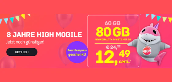 Verlängert! 🤯📱 80GB 5G High Allnet-Flat im Telekom-Netz » nur 12,49€ monatlich