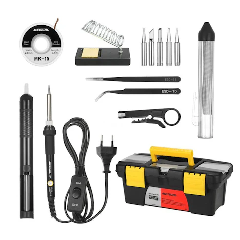 14 in 1 Lötkolben Kit 60W Einstellbare Temperatur Schweißen 5pcs Lötmitte Löten