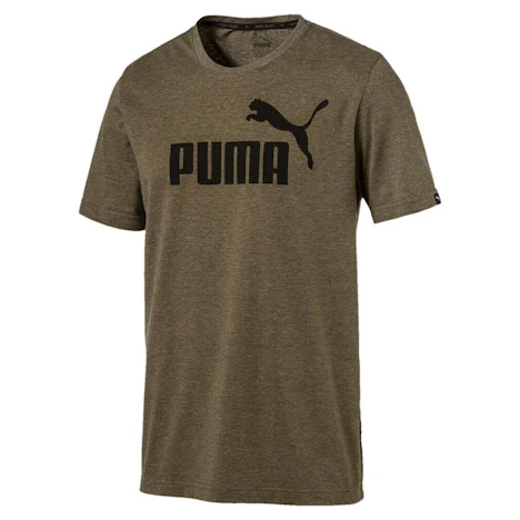 PUMA ESS Essential No.1 Heather Logo Tee T-Shirt olive