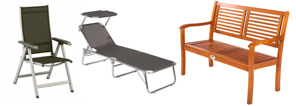 30% Rabatt auf ausgewählte Garten-Artikel - z.B. - Kettler Klappsessel für 68€ oder Ultranatura Gartenbank 2-Sitzer für 66€