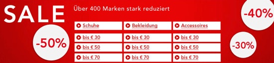 10€ zalando Gutschein auch für SALE-Ware (Update: neuer 10€ Gutscheincode)